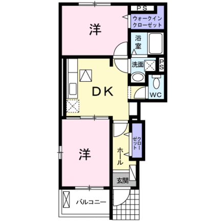 サウスウェーⅡ　(延岡市　野田)＜2DK・1階＞102号室