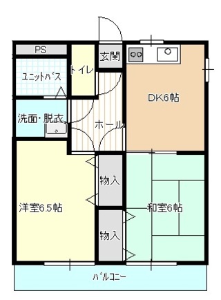 シーサイドハイム（門川　加草）＜２DK＞101号室