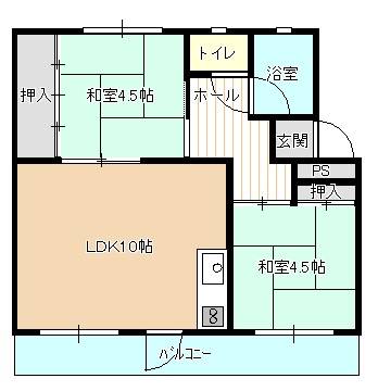 第１ナジマヤビル　（延岡市　伊達町１丁目）＜２LDK＞