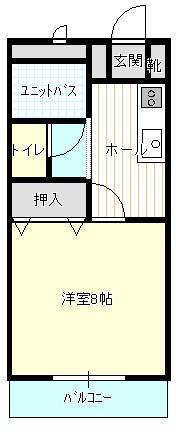 リヴィエールゴン（延岡市　野地町）＜１Ｋ＞202号室