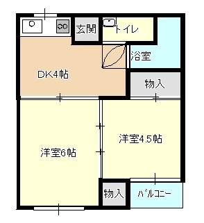 エーリ山下　（延岡市　山下町３丁目）＜2K＞102号室