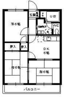 コーポ自由が丘 (延岡市 片田町)<3DK>の間取り図