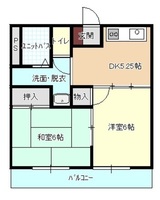 コーポシーロード (延岡 浜砂)<2DK>の間取り図
