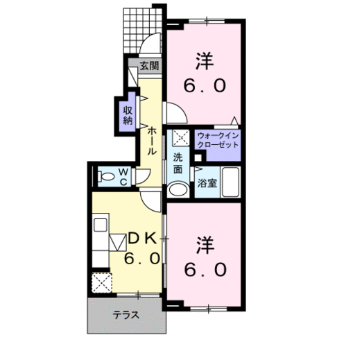 サンリットⅡ　（日向市　財光寺菜切）＜2DK＞103号室