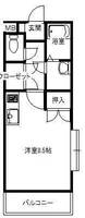 桜小路五番館　（延岡市　桜小路）＜１R＞の間取り図