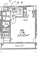 南町ヒルズ　（延岡市　南町）＜１R・Aタイプ＞の間取り図