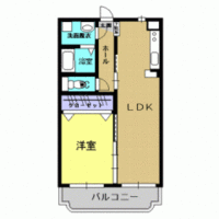 大門コア　（延岡市　大門）＜1LDK＞の間取り図