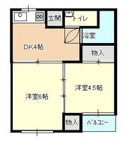 エーリ山下 (延岡市 山下町3丁目)<2K>の間取り図