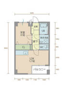 ウィステリア櫻小路　(延岡市　桜小路) ＜Btypeー１LDK＞の間取り図