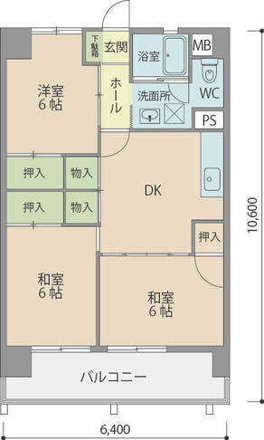 コーポラス五番館（延岡市　北小路）＜3DK＞