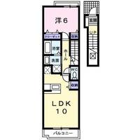 サニースクエア　（延岡市　別府町）＜1LDK・２階＞の間取り図