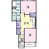 グレイスリバーＴ・Ｍ　(延岡市　野田)＜2DK・１階＞の間取り図