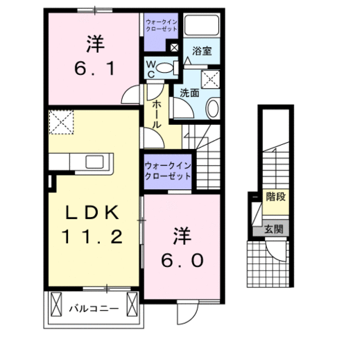 サラブレッドⅢ　（門川　大字加草）＜２LDK＞203号室