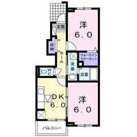 ファミール旭ヶ丘Ｃ　（延岡市　旭ヶ丘）＜2DK・１階＞の間取り図