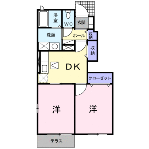 ジェルメ平城（門川町平城西）＜2DK＞102号室