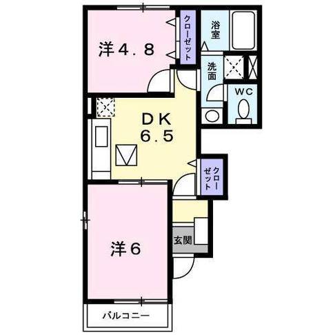 メゾングレイスＡ　（日向市　曽根町）＜2DK＞101号室