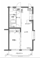 エスペランサⅡ（延岡市　伊達町）＜1LDK＞の間取り図