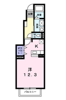 ピエサ リンド　（延岡市　三ツ瀬）＜1R＞の間取り図