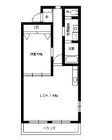Verda(延岡 昭和町)<1LDK・Atype>の間取り図