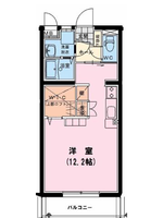 ユーミー多々良A　(延岡市　岡富町)＜1R＞の間取り図