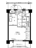 ユーミー南延岡　（延岡市　伊達町）＜1K＞の間取り図