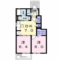 ラ・ポルトⅡ（門川町　加草）＜2DK・1階＞