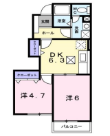 ピネストピア伊形（延岡市　伊形町）＜2DK・1階＞