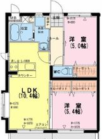 グラン　ソレイユ　（日向市　鶴町）＜２LDK＞の間取り図