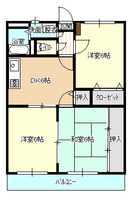 ブルースカイM野田 (延岡市 野田町)<3DK>の間取り図
