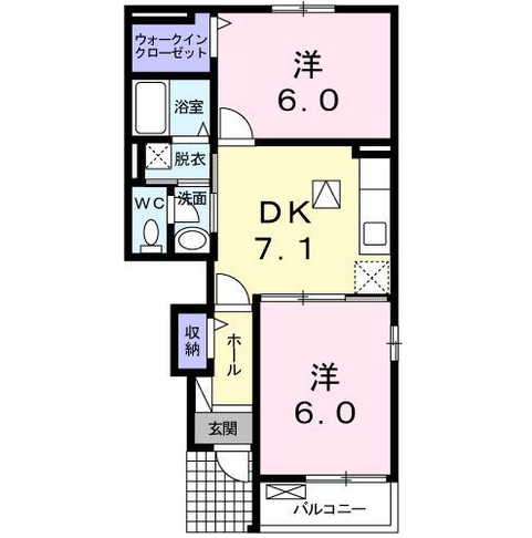 ゼファー楓　（門川町　宮ケ原）＜２DK＞102号室