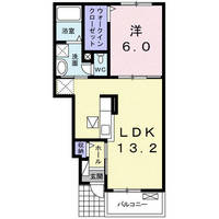 モルト　ピエーノⅠ　(延岡市　川原崎町)＜1LDK・1階＞の間取り図