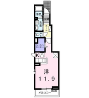 セレーノ日向Ⅰ　（日向市　日知屋）＜1R＞の間取り図