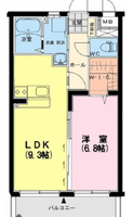 エスペランサⅢ（延岡市　中島町）＜1LDK＞の間取り図