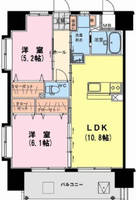 リオ　グランデ（延岡市　南町）＜2LDK＞の間取り図