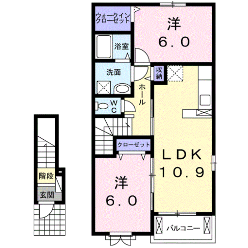 グランシャリオ　(門川町　庵川西)＜2LDK＞203号室