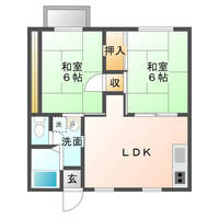 ROSE HOUSE (延岡市 出北)<2LDK>の間取り図