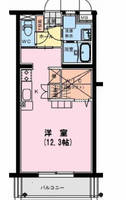 ヴェルデベント（延岡市　野田町）＜1R+ロフト＞の間取り図