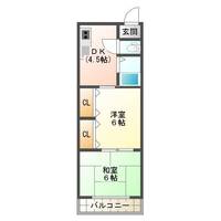 EDれもん（延岡市　浜町）＜2DK＞の間取り図