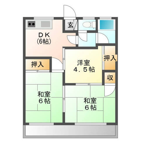 モリコーポ（延岡市惣領町）＜3DK＞201号室