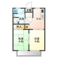 ビューソフィア　（延岡市　土々呂町）＜2DK＞の間取り図