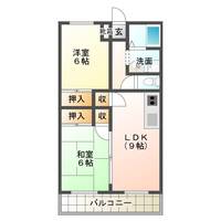 ホワイトハイツⅡ (延岡市 出北)<2LDK>の間取り図