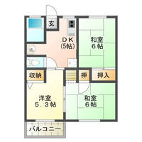 ルミナス館（延岡市三ツ瀬町）＜3DK＞の間取り図