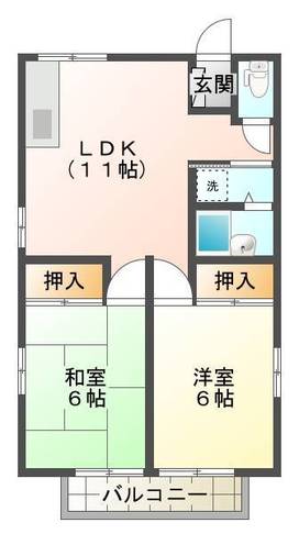 コーポナスH棟　(門川町　庵川西)＜2LDK＞201号室