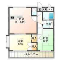 ヴェルデ (延岡市 大貫町)<2LDK>の間取り図