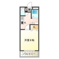 サンライト城山 (延岡市 大貫町4丁目)<1K>の間取り図