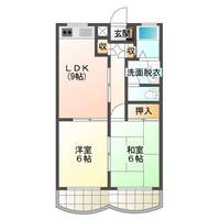 らふぃーね治　（延岡市　野地町）＜2DK＞の間取り図