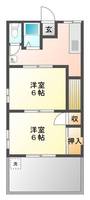 ひかり荘 (延岡市 平原町)<2DK>の間取り図