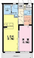 レインボースター（門川町　東栄町）＜1LDK＞の間取り図