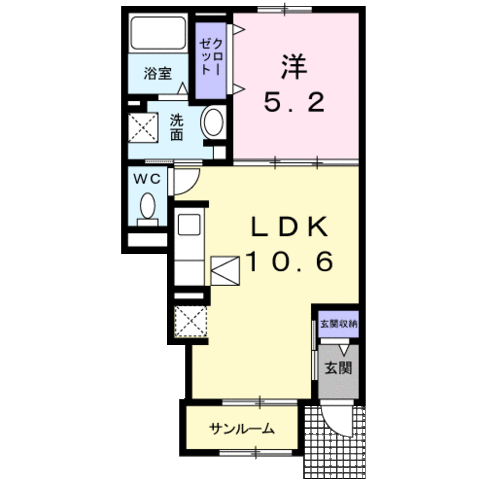 リ・ミノーレ　（日向市　江良町）＜1LDK・１階＞