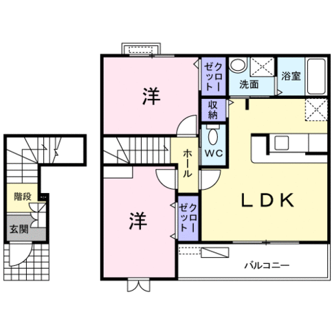 チェリー・ココ　(日向市　高砂町)＜2LDK＞201号室